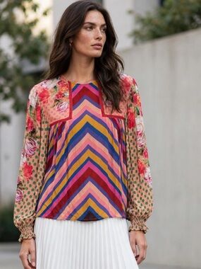 Bl^nk London Anthropologie Miranda Peasant Blouse